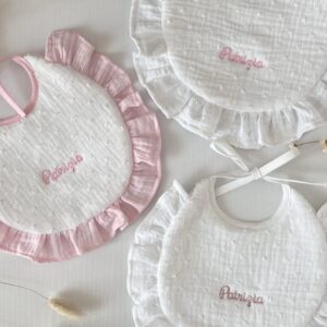 Set 3 Bavaglini personalizzati con rouches